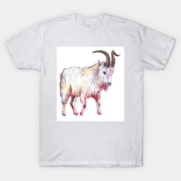 Mountain Goat drawing T-Shirt by sadnettles